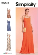 Kleid Schnittmuster für Damen Simplicity 9745 mit...