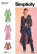 Jacke Schnittmuster für Damen Simplicity 9747 mit...
