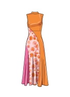 Schnittmuster Damenkleider 9887 hochgeschlossenes Damenkleid mit Abtrennung plus Size | Größen 46-64 | Simplicity