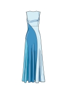 Schnittmuster Damenkleider 9887 hochgeschlossenes Damenkleid mit Abtrennung plus Size | Größen 46-64 | Simplicity