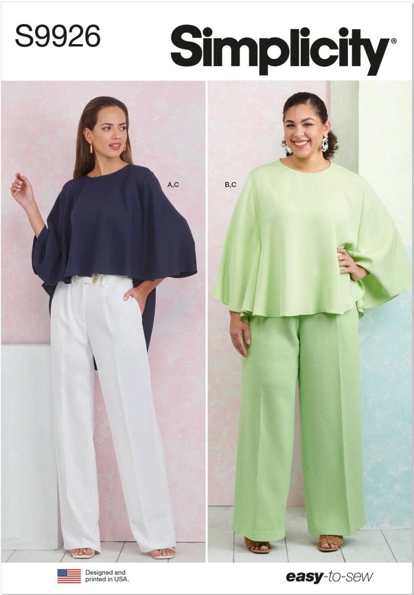 Kombination Schnittmuster für Damen Simplicity 9926 mit Nähanleitung