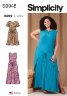 Kleid Schnittmuster für Damen Simplicity 9948 mit...