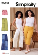 Hose Schnittmuster für Damen Simplicity 9957 mit...