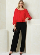 Sewing pattern Misses blouse with Carmen neckline and tie straps Vogue 2091