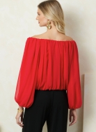 Sewing pattern Misses blouse with Carmen neckline and tie straps Vogue 2091