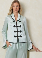 Schnittmuster edler Damen-Pyjama mit Posamenten-Verschlüssen Vogue 2099 Gr. 30-52
