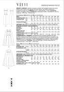 Schnittmuster modischer Damenoverall mit Trägern und angesetztem Cape Vogue 2111 Gr. 30-48
