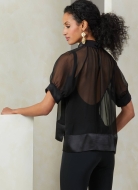Schnittmuster legere Damenbluse mit Raglanärmeln und Stehkragen Vogue 2090 Gr. 34-52