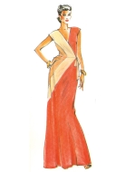 Schnittmuster hübsches Damenkleid mit verschiedenen Farb-Einsätzen Vogue 2100 Gr. 32-48