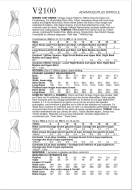 Schnittmuster hübsches Damenkleid mit verschiedenen Farb-Einsätzen Vogue 2100 Gr. 32-48