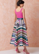 Schnittmuster schwungvoller Damenrock in zwei Längen mit angesetztem Peplumteil Vogue 2116 Gr. 32-50