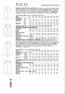 Schnittmuster bequeme Damenbermuda mit weiten Beinen und Bügelfalte Vogue 2115 Gr. 34-52