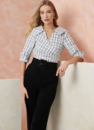 Schnittmuster ausgefallene Damenbluse mit Wickeleffekt, Drapage und weitem Ausschnitt Vogue 2113 Gr. 34-52