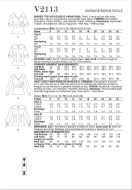 Schnittmuster ausgefallene Damenbluse mit Wickeleffekt, Drapage und weitem Ausschnitt Vogue 2113 Gr. 34-52