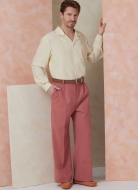 Sewing pattern menâ€™s combo with shirt and trousers, also wearable as shorts   Vogue 2120