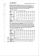Schnittmuster elegante Damenkombination mit ungewöhnlicher Blazerjacke Vogue 2097 Gr. 32-50