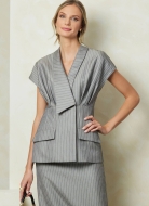 Schnittmuster elegante Damenkombination mit ungewöhnlicher Blazerjacke Vogue 2097 Gr. 32-50