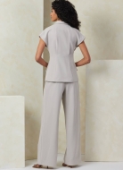 Schnittmuster elegante Damenkombination mit ungewöhnlicher Blazerjacke Vogue 2097 Gr. 32-50