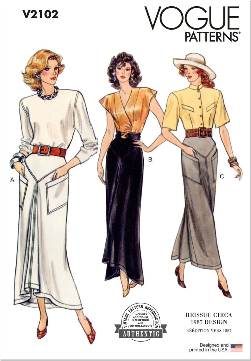 Schnittmusterhülle Vintagemode für Damen 2102 von Vogue
