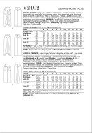 Schnittmuster gerader Damenrock mit Zipfel und aufgesetzten Taschen Vogue 2102 Gr. 32-50