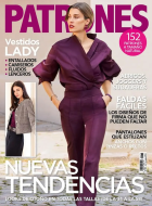 Patrones 473 magazine cover showing elegant fall fashion...