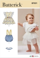 Envelope sewing pattern baby dress for Babys 7031 Butterick