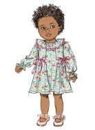 Sewing pattern Girls dress with ruffled collar Butterick 7032
