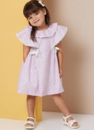 Sewing pattern Girls dress with ruffled collar Butterick 7032