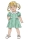 Sewing pattern Girls dress with ruffled collar Butterick 7032