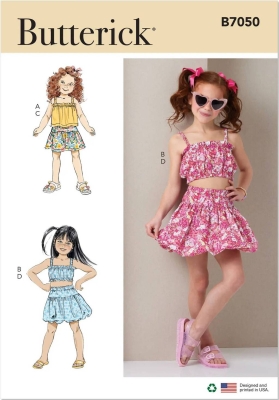Envelope sewing pattern childrens combination for kids 7050 Butterick