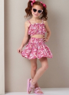 Sewing pattern Girls set with balloon skirt Butterick 7050