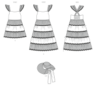 Modellzeichnung für das Schnittmuster 7051 von...