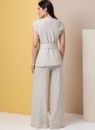 Schnittmuster klassische Damenkombination aus geknöpftem Oberteil und weiterer Damenhose Butterick 7028 Gr. 32-50