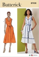 Envelope sewing pattern dress for women 7038 Butterick