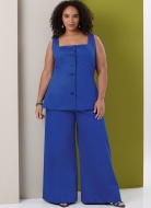 Schnittmuster legere Damenkombination mit Trägershirt Butterick 7046 Gr. 36-54