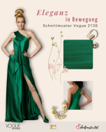 Modell trägt ein auffallendes Designer-Kleid mit...