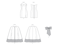 Modellzeichnung für das Schnittmuster 2133 von Vogue...