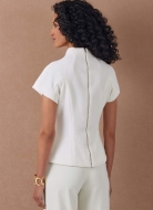 Schnittmuster stylisches Oberteil mit hochgezogenem Kragen und Abnähern Vogue 2134 Gr. 32-50