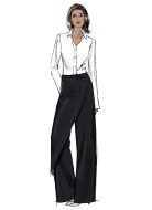 Schnittmuster legere Damenhose, Wickelhose mit drapiertem Vorderteil Vogue 2138 Gr. 32-50