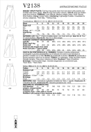 Schnittmuster legere Damenhose, Wickelhose mit drapiertem Vorderteil Vogue 2138 Gr. 32-50