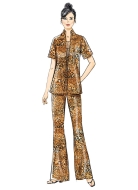 Schnittmuster einfache Damenkombination mit Tunika und ausgestellter Hose Vogue 2140 Gr. 32-50