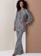 Schnittmuster einfache Damenkombination mit Tunika und ausgestellter Hose Vogue 2140 Gr. 32-50