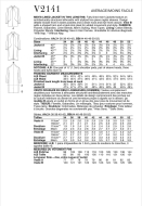 Schnittmuster topmodischer Herrenmantel, Herrenjacke in zwei Längen Vogue 2141 Gr. Herren DE 44-62