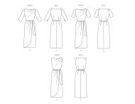 Modeldrawing of sewing pattern Vogue 2144 for enchanting...