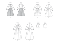 Modeldrawing of sewing pattern Vogue 2146 for pretty...
