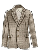 Modell trägt ein klassischer Blazer für Sie und Ihn genäht nach dem Schnittmuster 8614 von McCalls