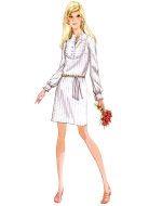 Modeldrawing of sewing pattern McCalls 8621 for stylish...