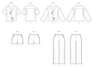 Modellzeichnung für das Schnittmuster 8611 von...