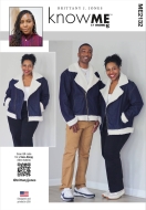 Envelope sewing pattern shows a stylish Biker jacket,...
