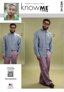 Envelope sewing pattern shows a stylish Mens outfit with...